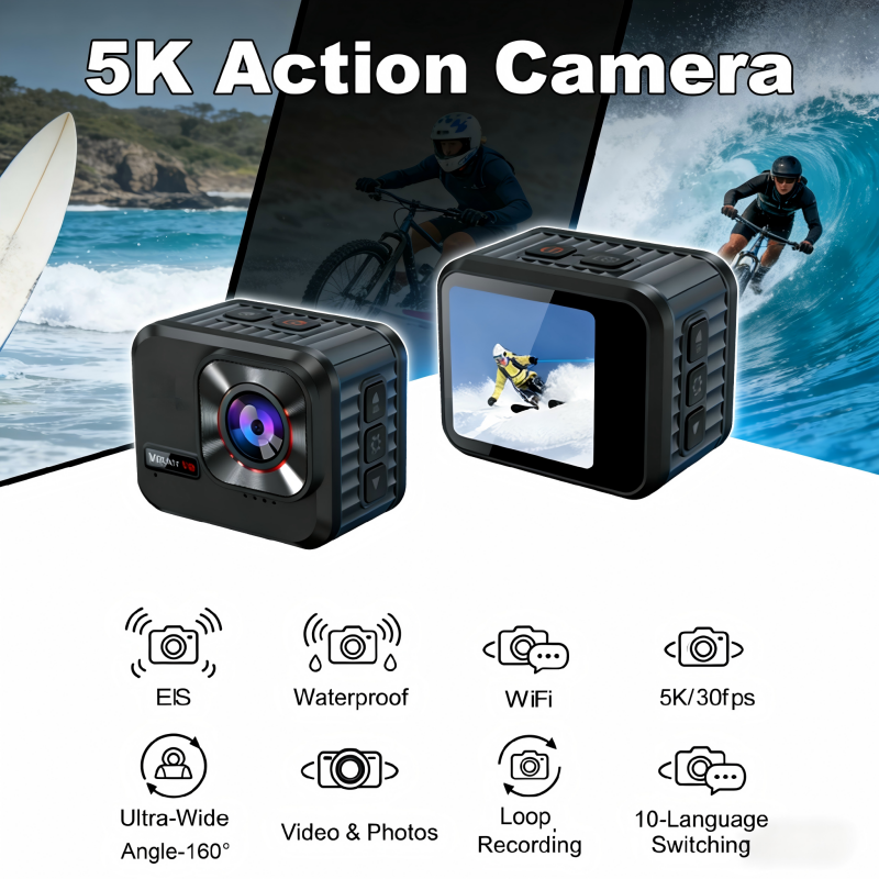 Car Accessories Online - Affordable 5K Action Camera for Vlogging,Tracking