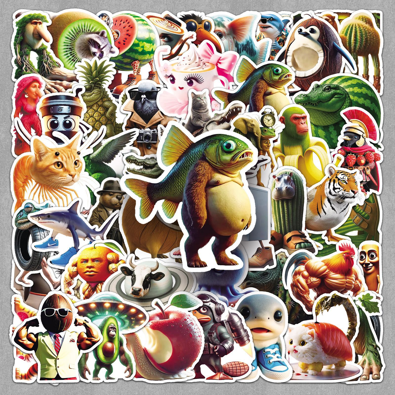 Car Accessories Nz - 50PCS Italian Brainrot Stickers Tung Tung