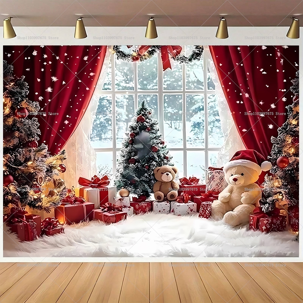Car Accessories Banner - Merry Christmas Backdrops Wonderland Snowman Decor