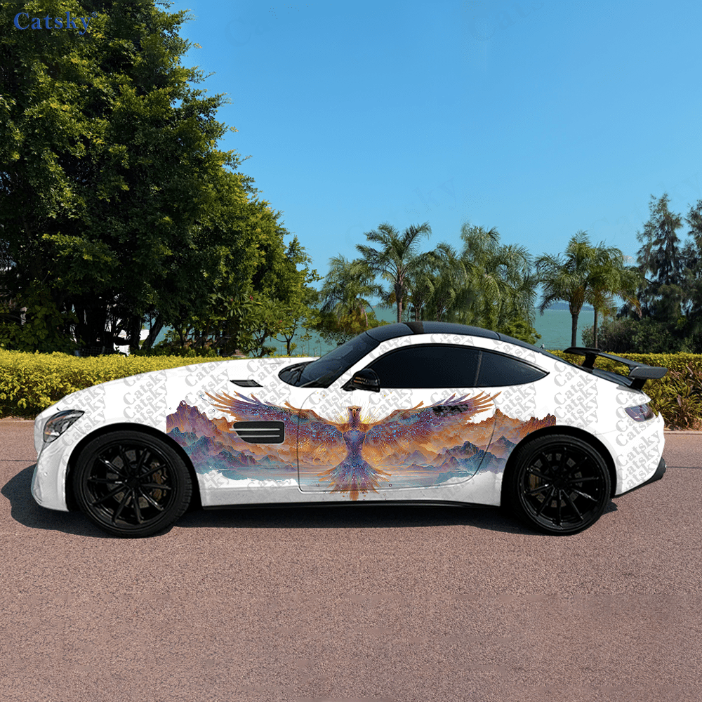 Car Accessories Phoenix - Fantasy Colorful Phoenix Car Side Sticker