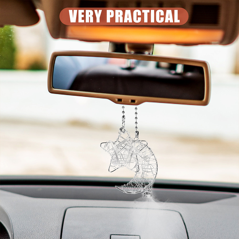 Car Accessories Mirror Hanging - 2Pcs Dreamcatcher Car Ornament Star and