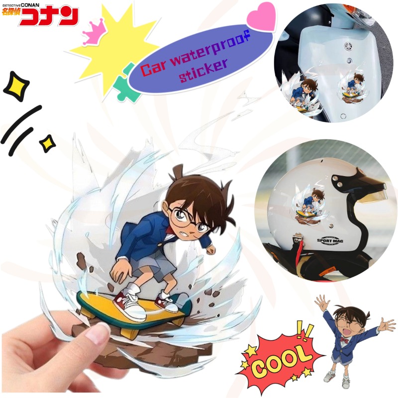 Car Accessories Nz - Detective Conan Cartoon Skateboard Stickers, Waterproof