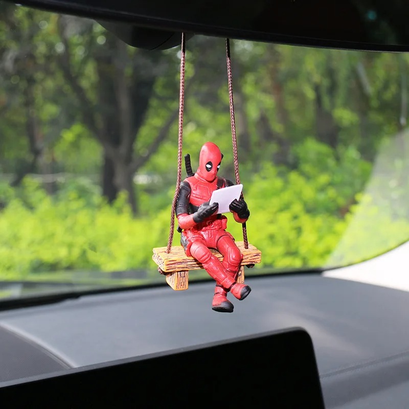 Car Accessories Mirror Hanging - Groot the Tree Man Movable Deadpool
