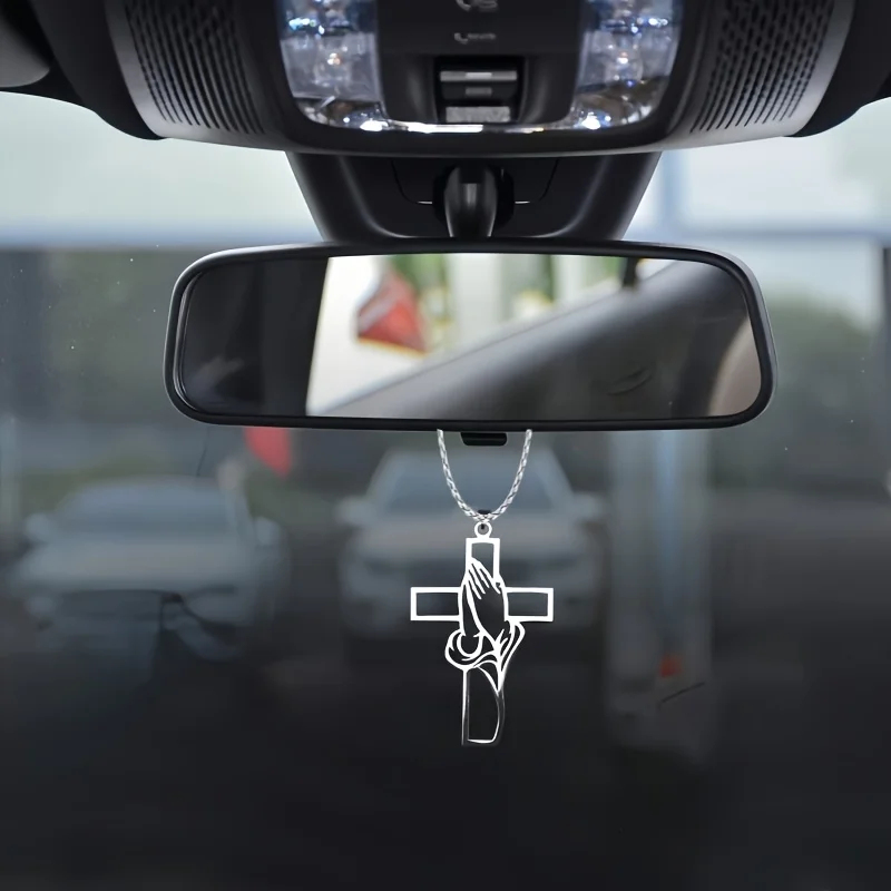 Hollow Prayer Hands Cross Pend - Car Accessories Mirror Hanging reseña y precio