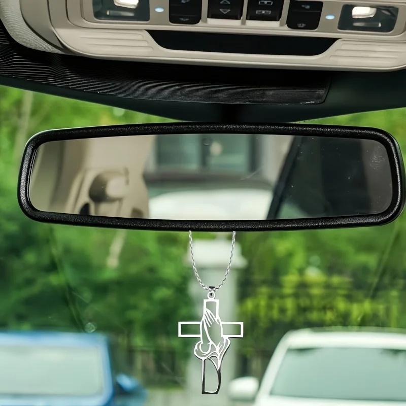 Hollow Prayer Hands Cross Pend - Car Accessories Mirror Hanging reseña y precio
