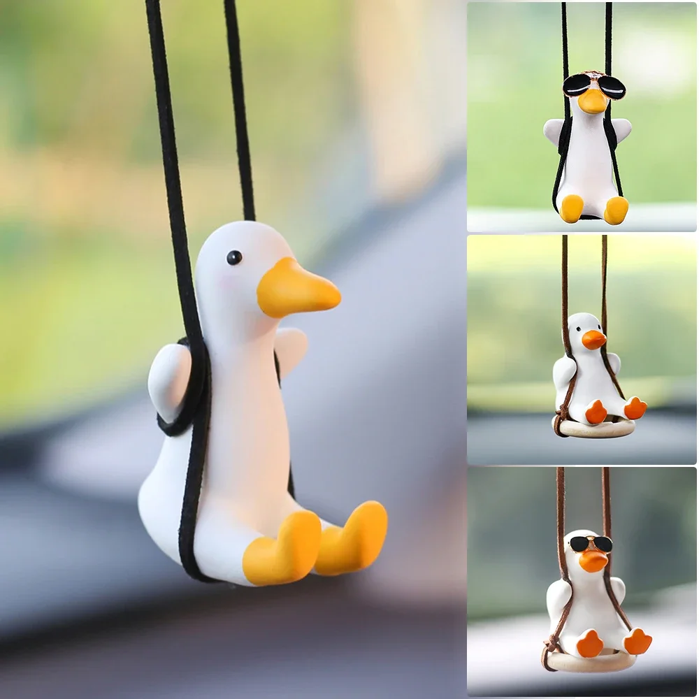 Cute Swinging Duck Pendant - F - Car Accessories Mirror Hanging reseña y precio