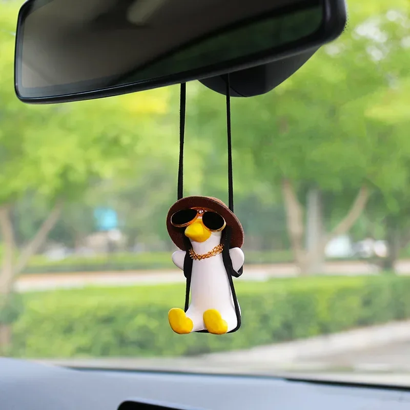 Cute Swinging Duck Pendant - F - Car Accessories Mirror Hanging reseña y precio