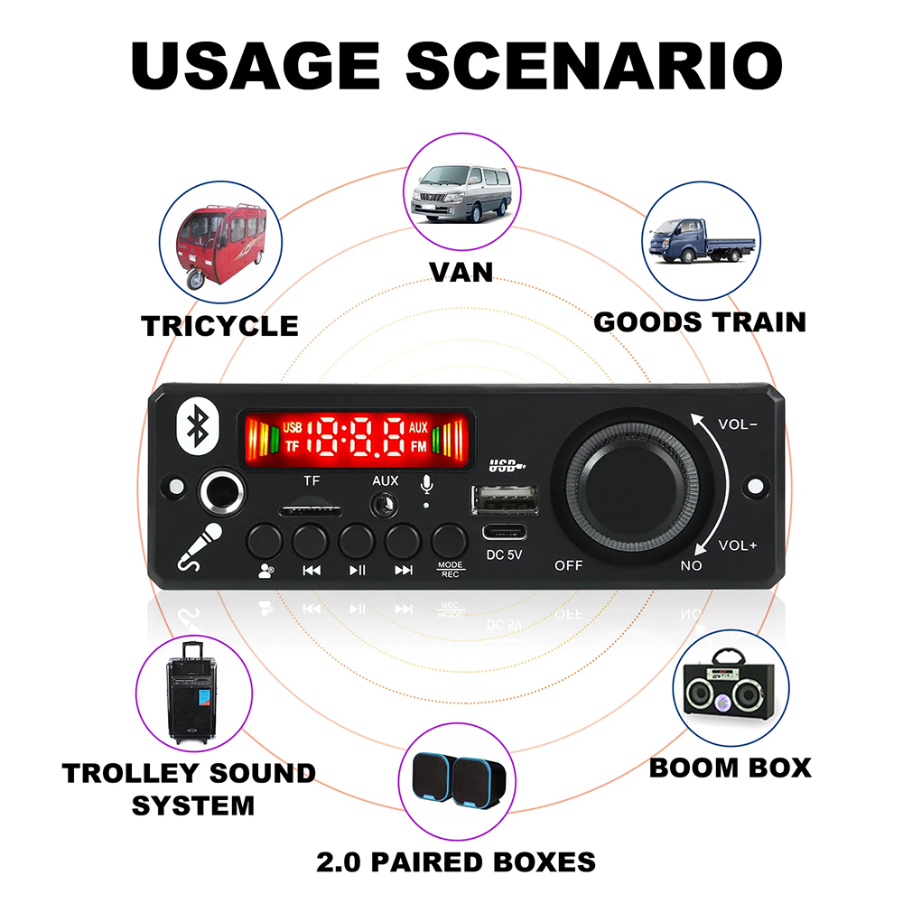 KEBIDU Bluetooth MP3 Player DC - Car Accessories Online reseña y precio