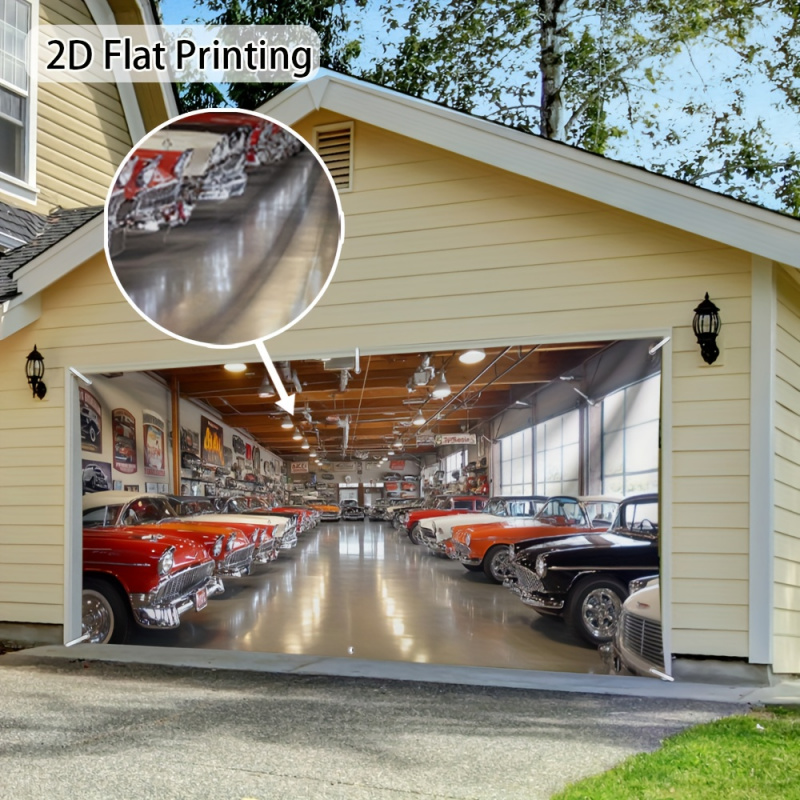 1Vintage Classic Car Garage Do - Car Accessories Banner reseña y precio