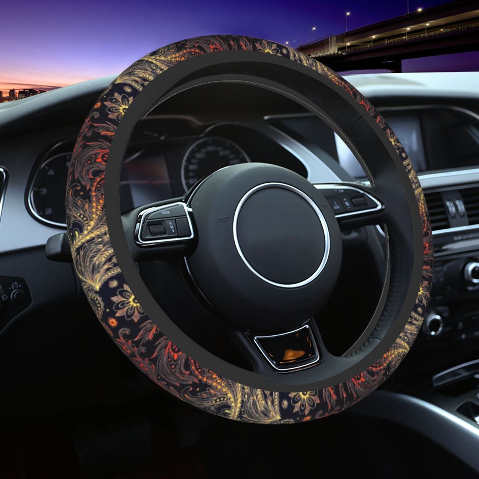 Phoenix Feather Print Steering - Car Accessories Phoenix reseña y precio