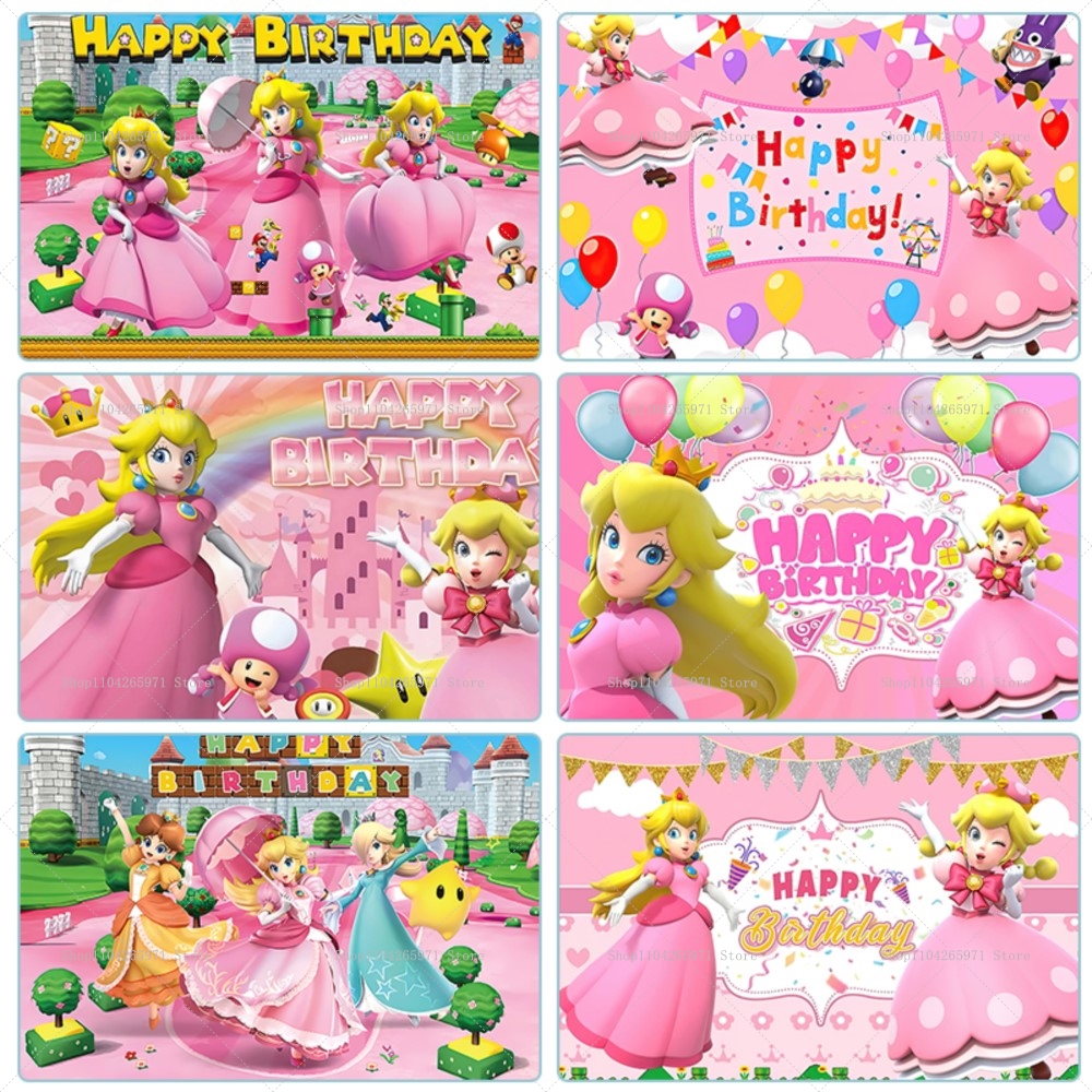 Princess Peach Daisy Birthday  - Car Accessories Banner reseña y precio