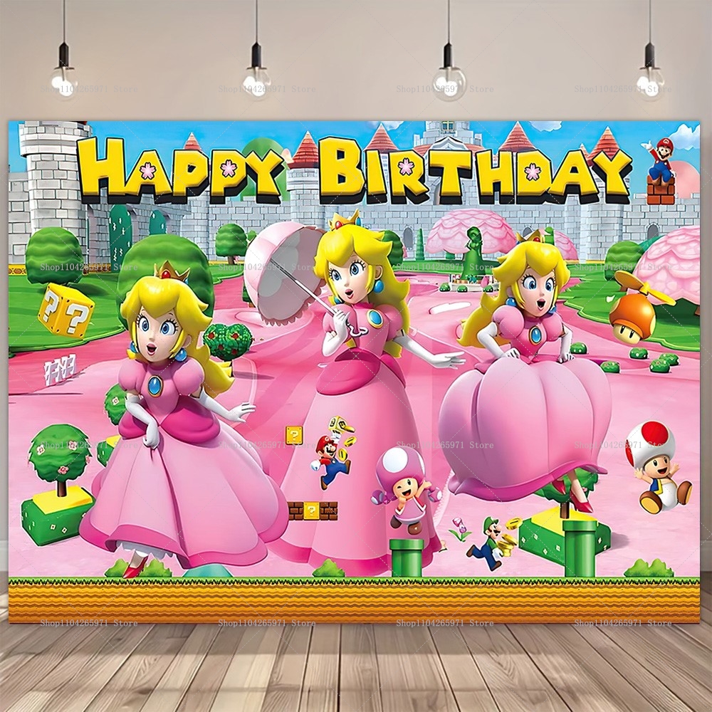 Princess Peach Daisy Birthday  - Car Accessories Banner reseña y precio