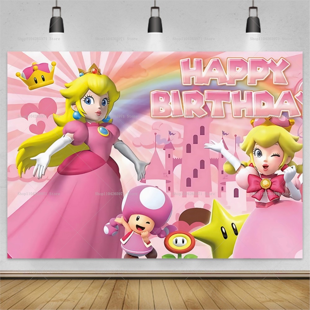 Princess Peach Daisy Birthday  - Car Accessories Banner reseña y precio