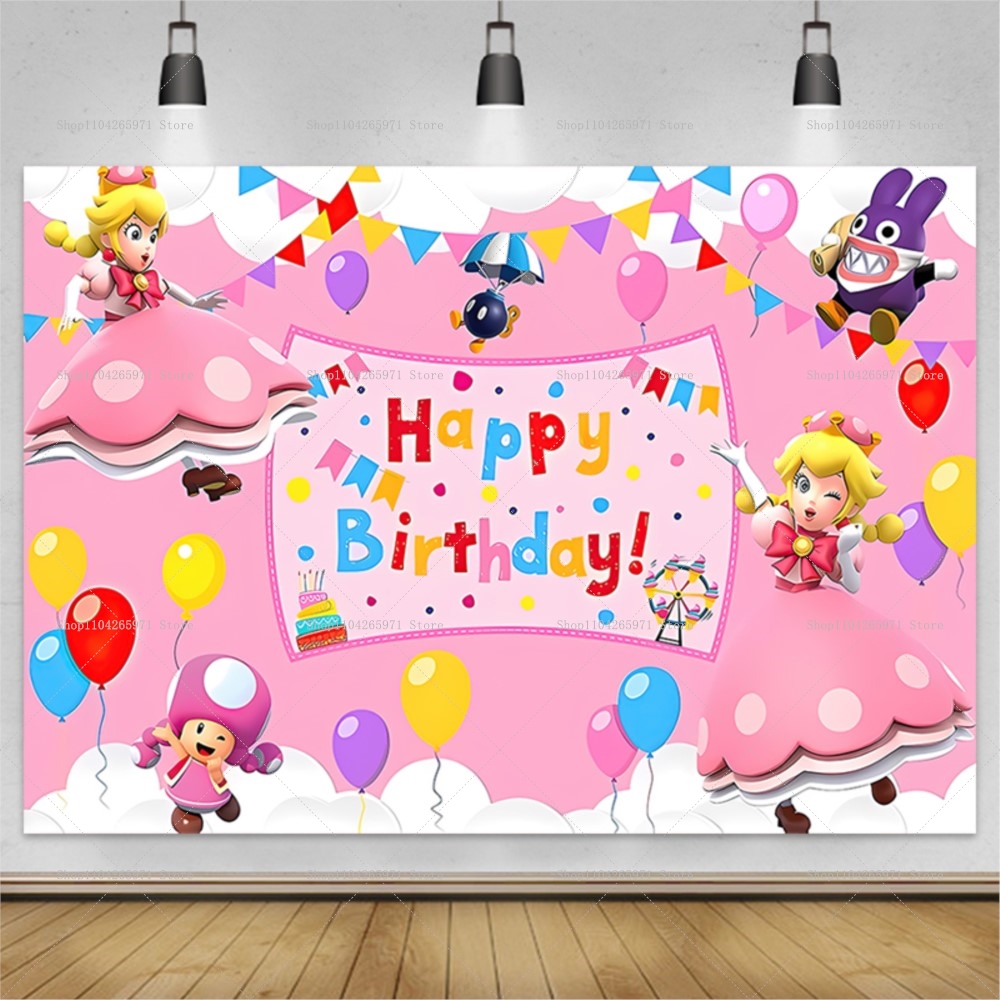Princess Peach Daisy Birthday  - Car Accessories Banner reseña y precio