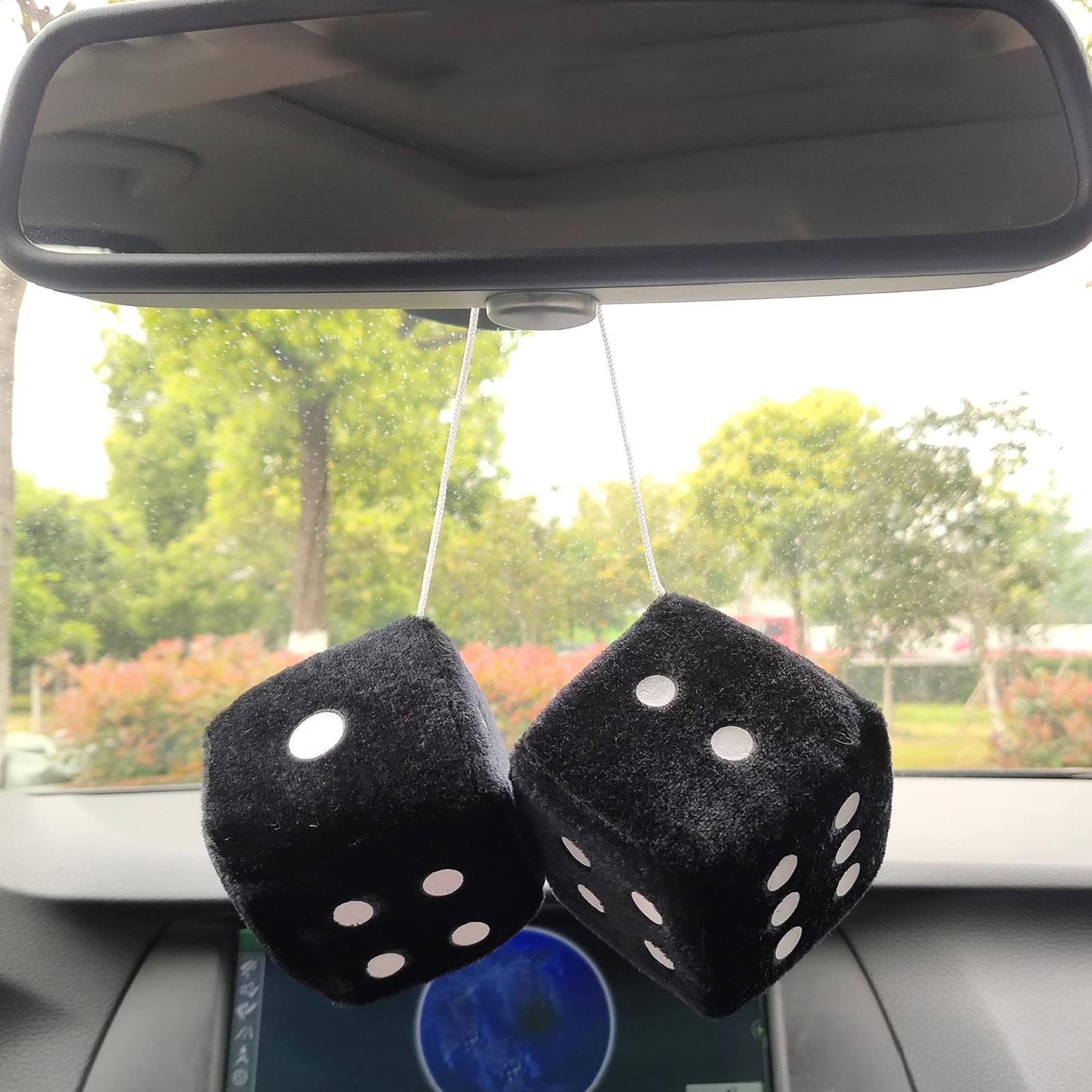 Plush Dice for Car Mirror Auto - Car Accessories Mirror Hanging reseña y precio