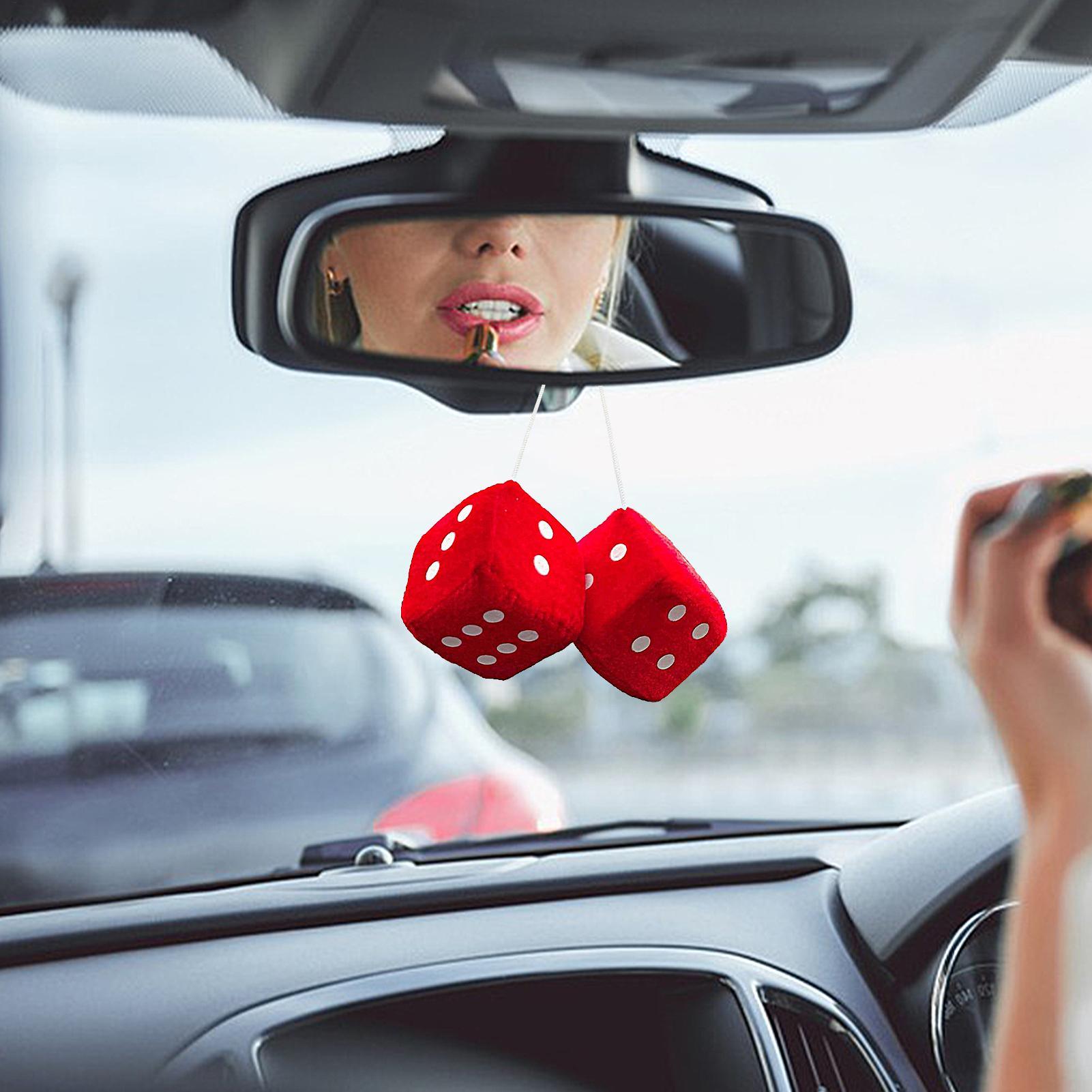Plush Dice for Car Mirror Auto - Car Accessories Mirror Hanging reseña y precio