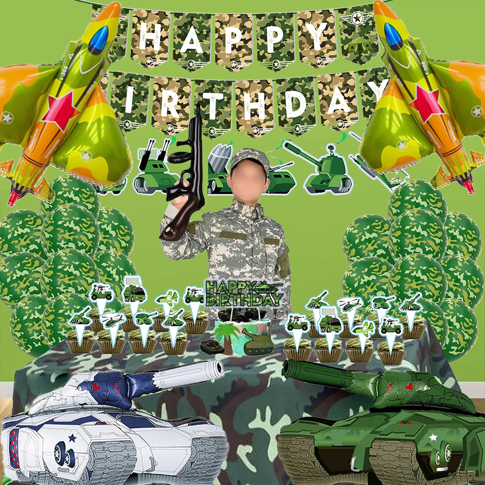 Army Camouflage Party Foil Tan - Car Accessories Banner reseña y precio