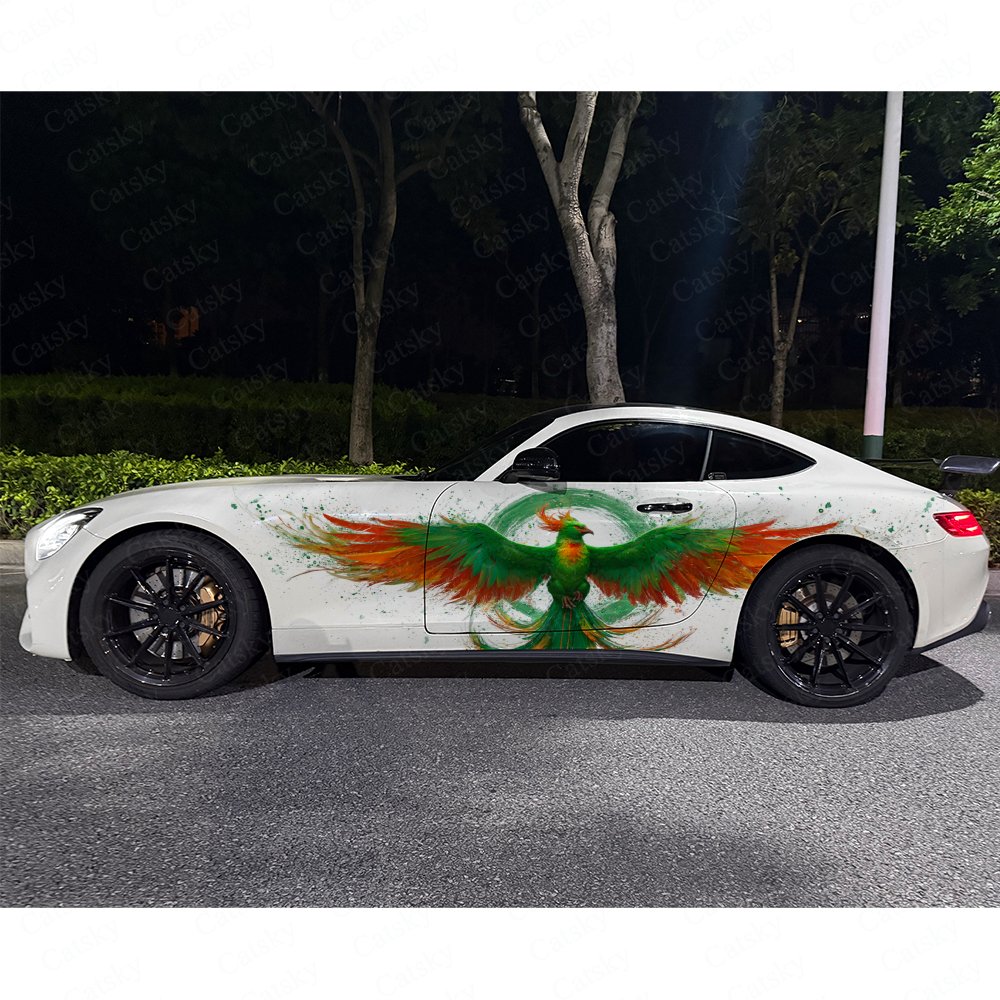 2pcs Green & Orange Feathered  - Car Accessories Phoenix reseña y precio