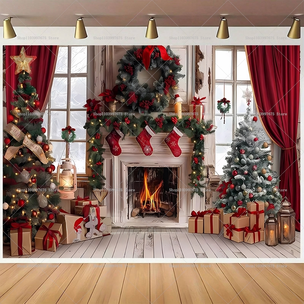 Merry Christmas Backdrops Wond - Car Accessories Banner reseña y precio