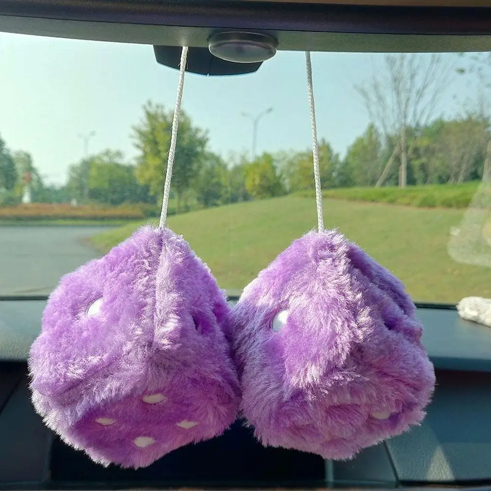 7.5cm Soft Fuzzy Dice for Car  - Car Accessories Mirror Hanging reseña y precio