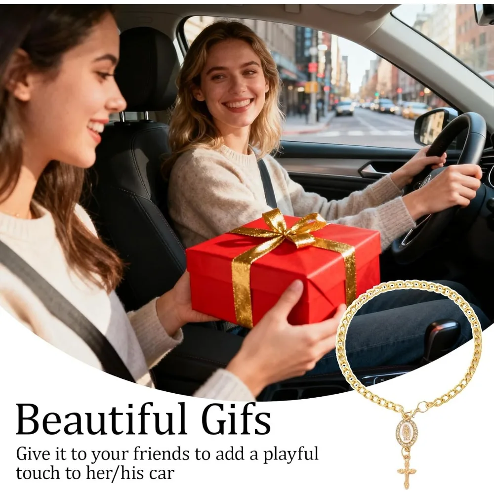 Steering Wheel Rosary Charm Ac - Car Accessories Mirror Hanging reseña y precio