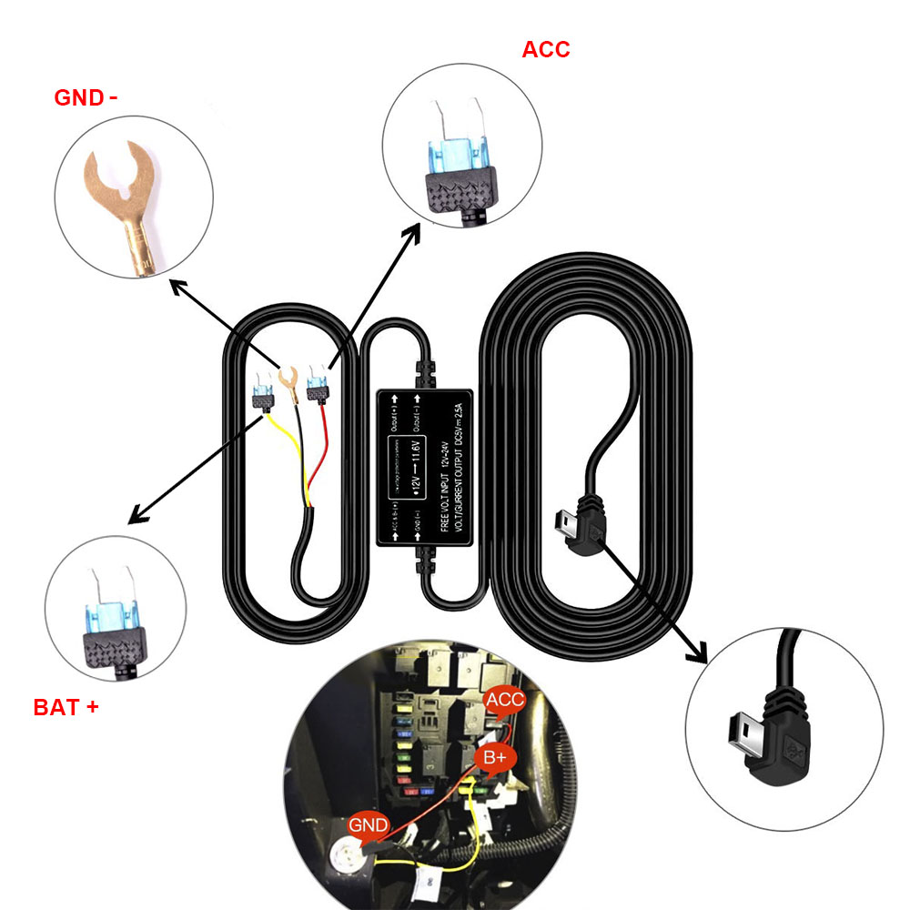 HGDO Dash Cam Hard Wire Kit Mi - Car Accessories Online reseña y precio