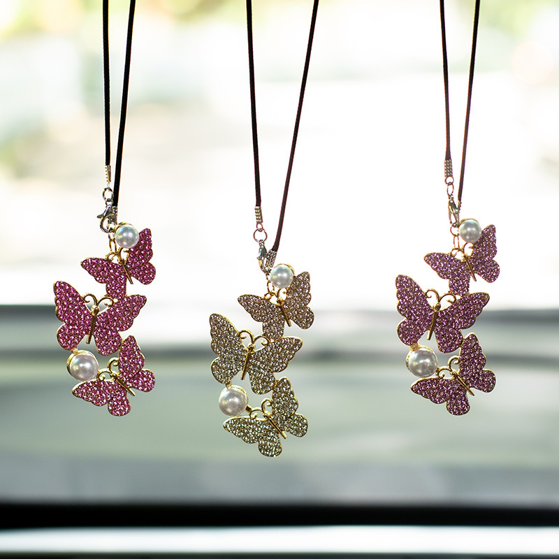 Butterfly Car Hanging Pendant  - Car Accessories Mirror Hanging reseña y precio