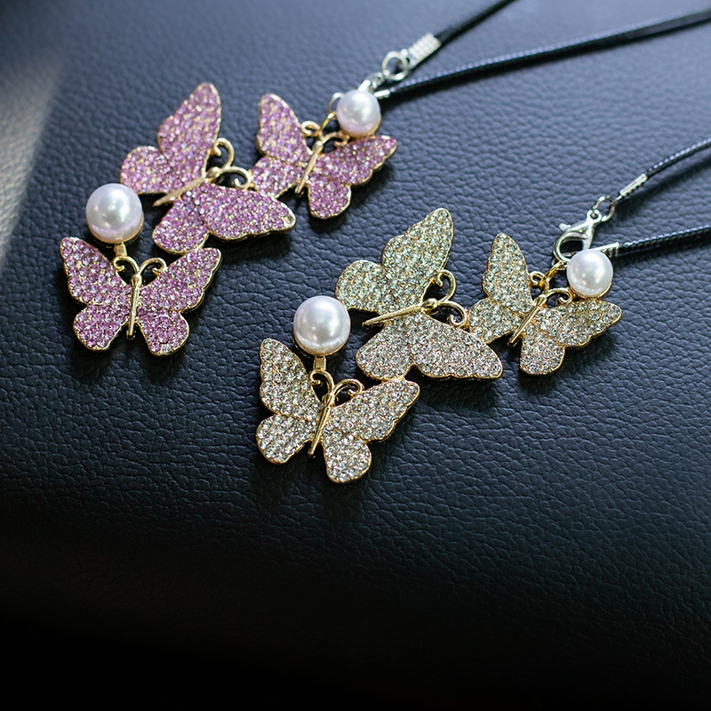 Butterfly Car Hanging Pendant  - Car Accessories Mirror Hanging reseña y precio