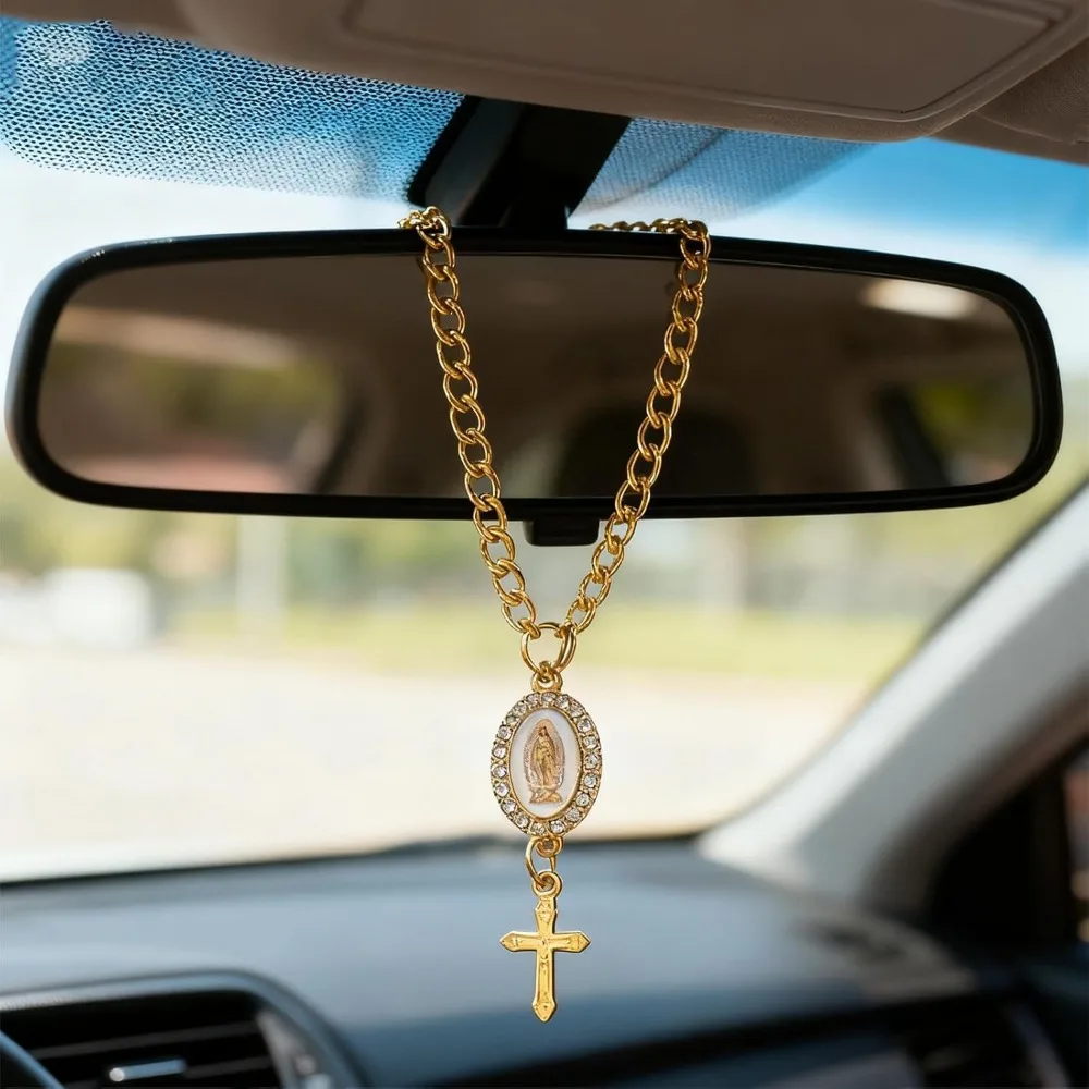 Steering Wheel Rosary Charm Ac - Car Accessories Mirror Hanging reseña y precio