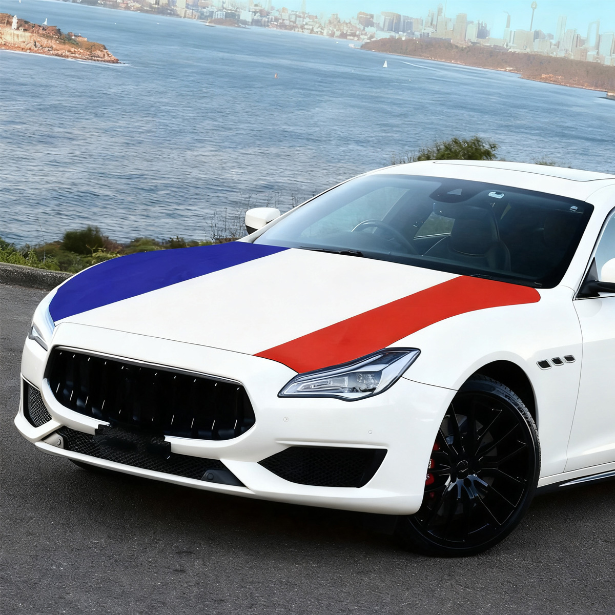France Hood Flag Cover 155 Cm  - Car Accessories Banner reseña y precio