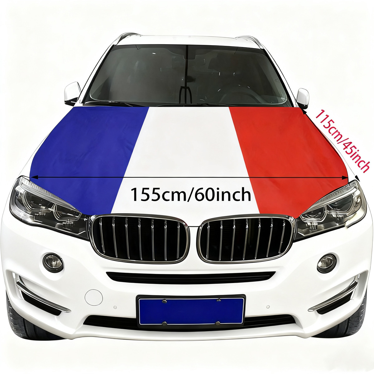 France Hood Flag Cover 155 Cm  - Car Accessories Banner reseña y precio