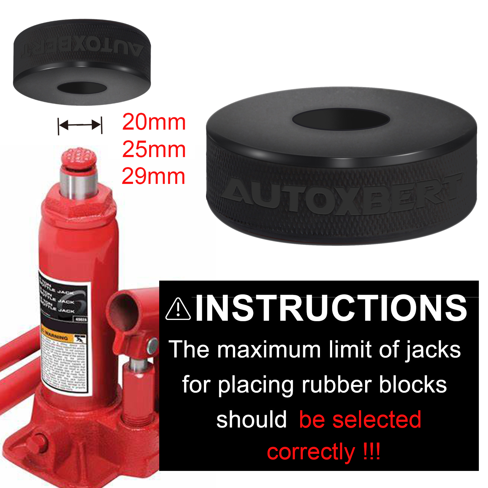 Rubber Bottle Jack Pad Support - Car Accessories Shop reseña y precio