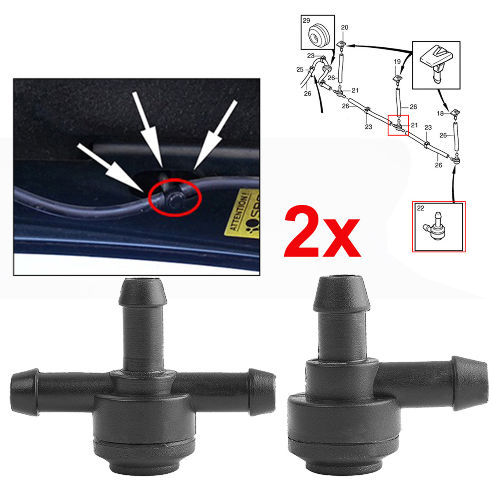 2pcs Front Windscreen Wiper Wa - Car Accessories Uk reseña y precio