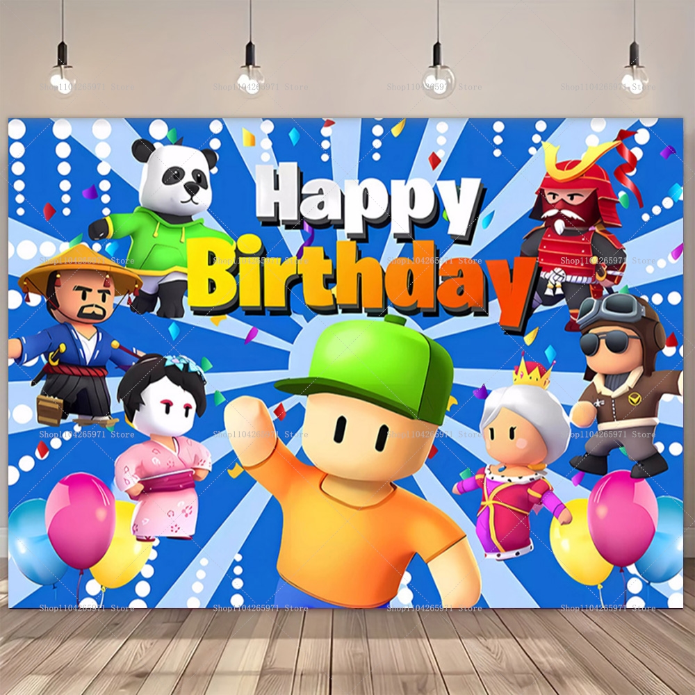 Stumble Guys Theme Birthday Pa - Car Accessories Banner reseña y precio