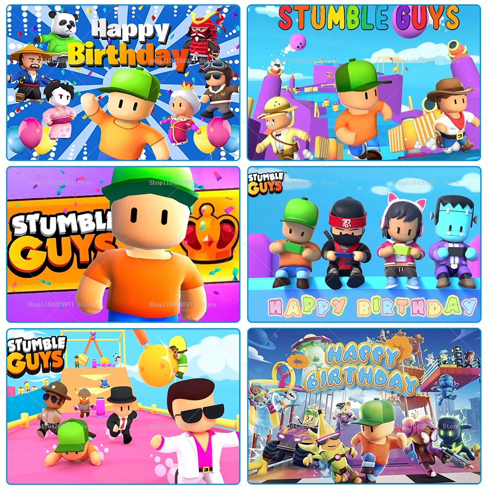 Stumble Guys Theme Birthday Pa - Car Accessories Banner reseña y precio