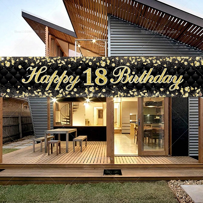 Happy 18th Birthday Banner Dec - Car Accessories Banner reseña y precio