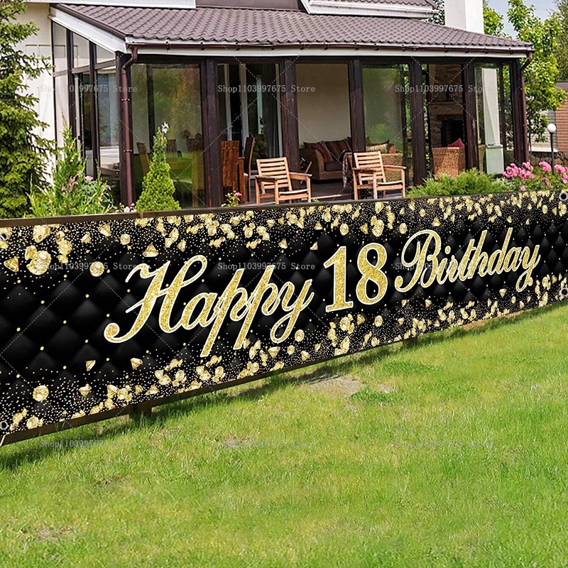 Happy 18th Birthday Banner Dec - Car Accessories Banner reseña y precio