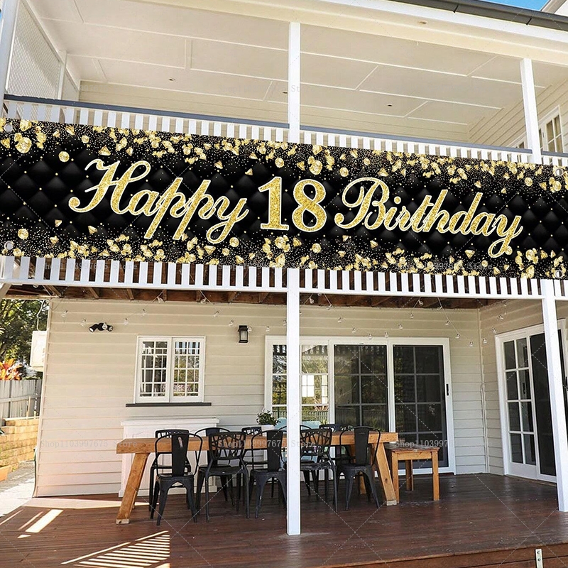 Happy 18th Birthday Banner Dec - Car Accessories Banner reseña y precio