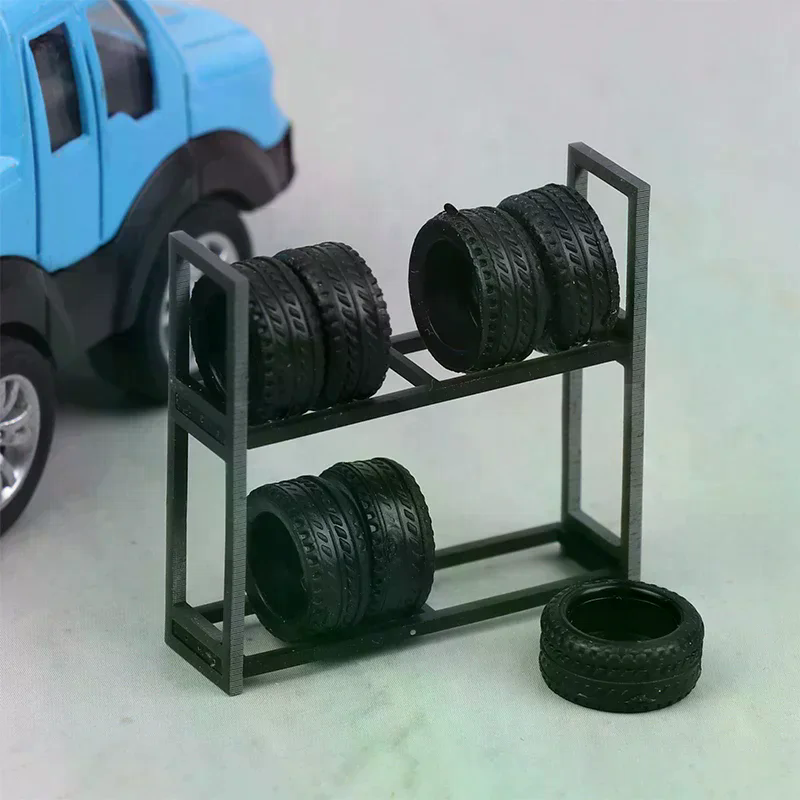 1:64 Scale Tire Rack Display H - Car Accessories Shop reseña y precio