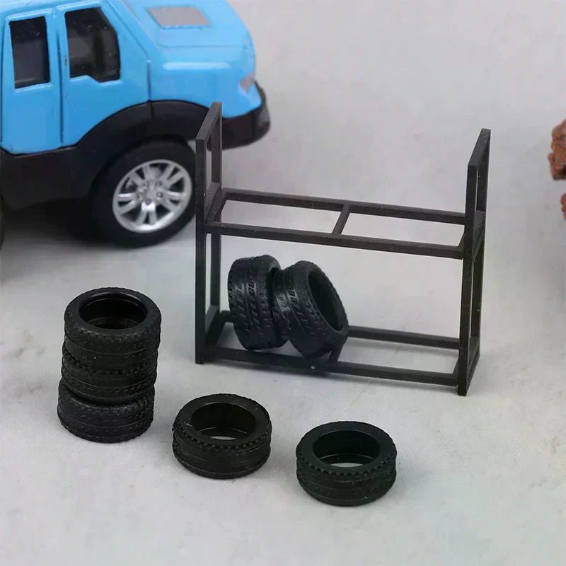 1:64 Scale Tire Rack Display H - Car Accessories Shop reseña y precio