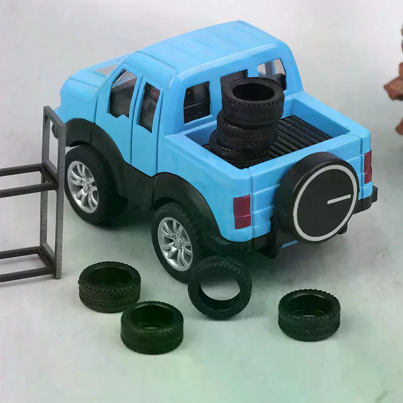 1:64 Scale Tire Rack Display H - Car Accessories Shop reseña y precio