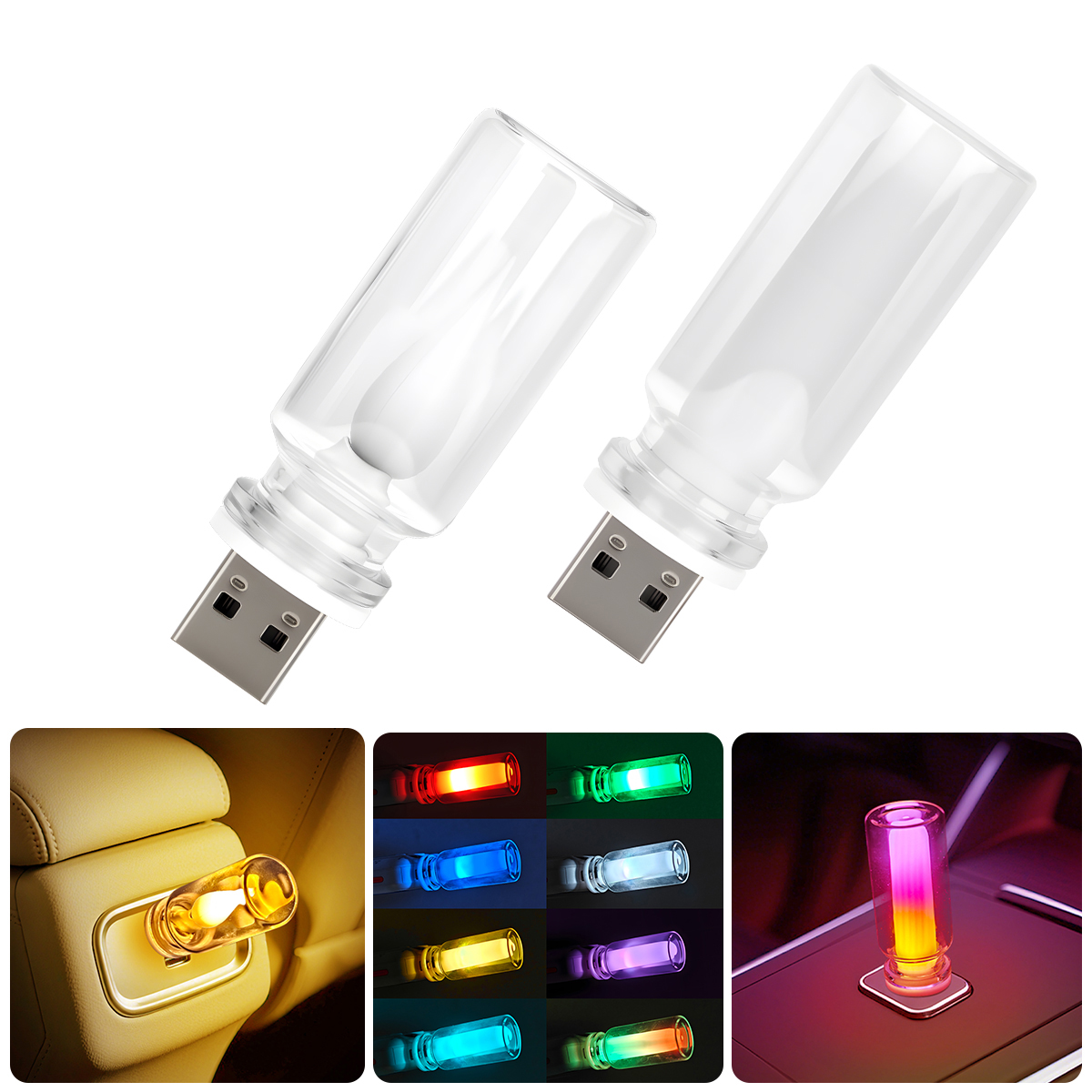 USB LED Flash Candles Light Bu - Led Interior Ambient Light reseña y precio