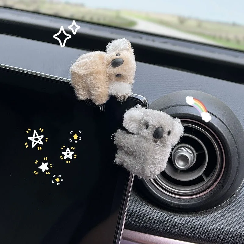 2PCS Cute Plush Koala Rearview - Car Accessories Mirror Hanging reseña y precio