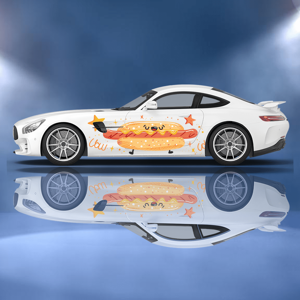 Funny Cartoon Hot Dog Bun Car  - Car Accessories Bunnings reseña y precio