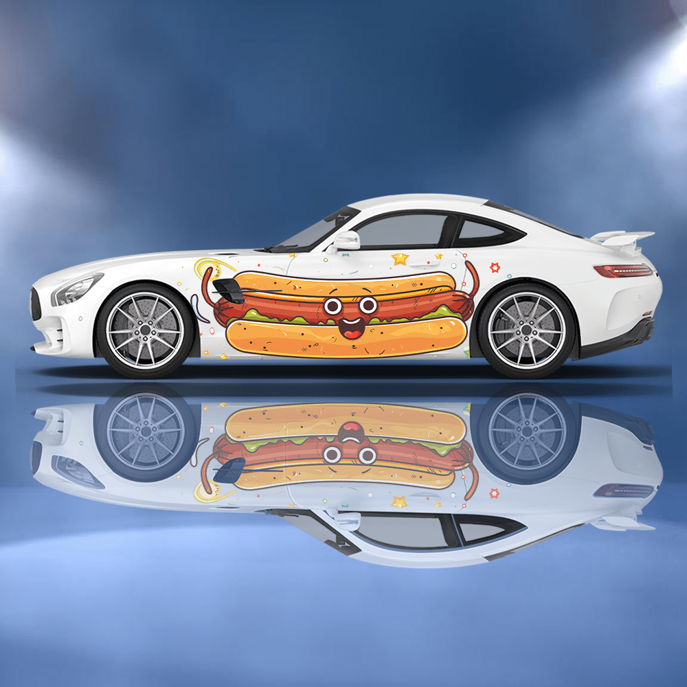 Funny Cartoon Hot Dog Bun Car  - Car Accessories Bunnings reseña y precio