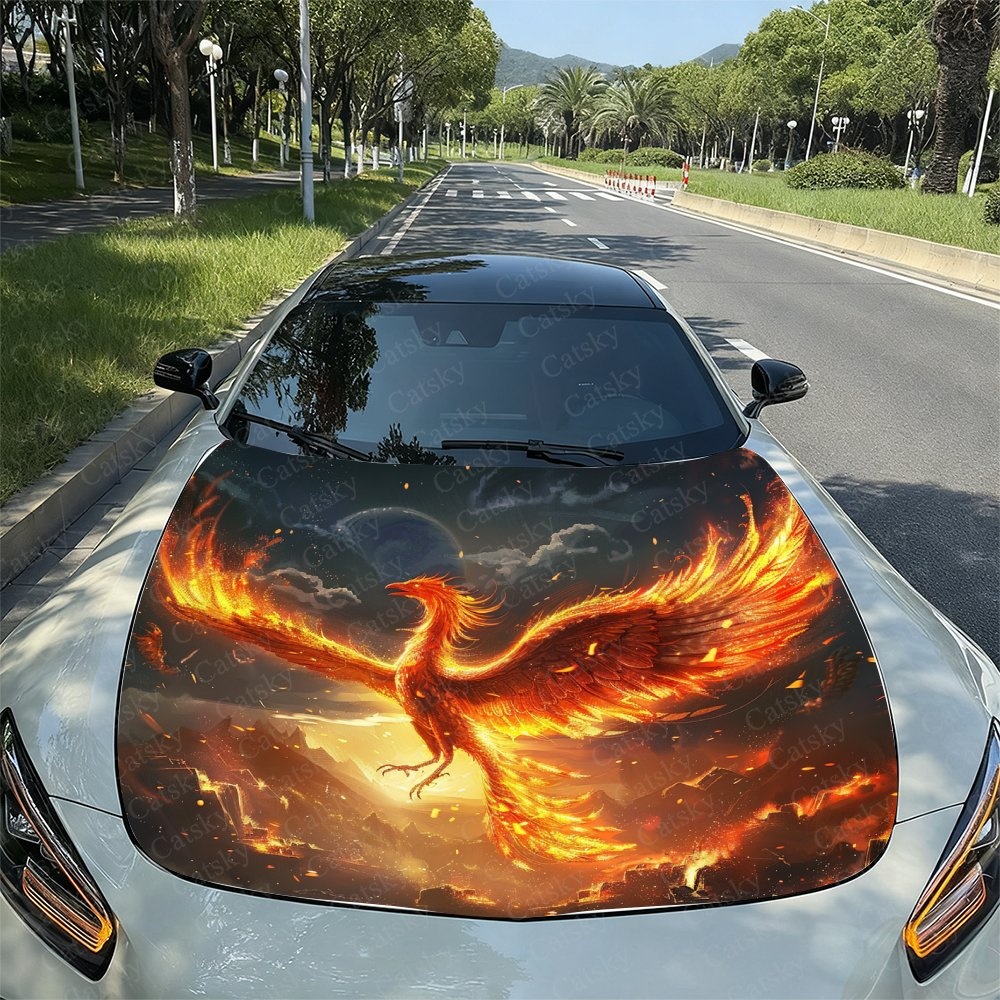 Flame Phoenix Car Hood Sticker - Car Accessories Phoenix reseña y precio