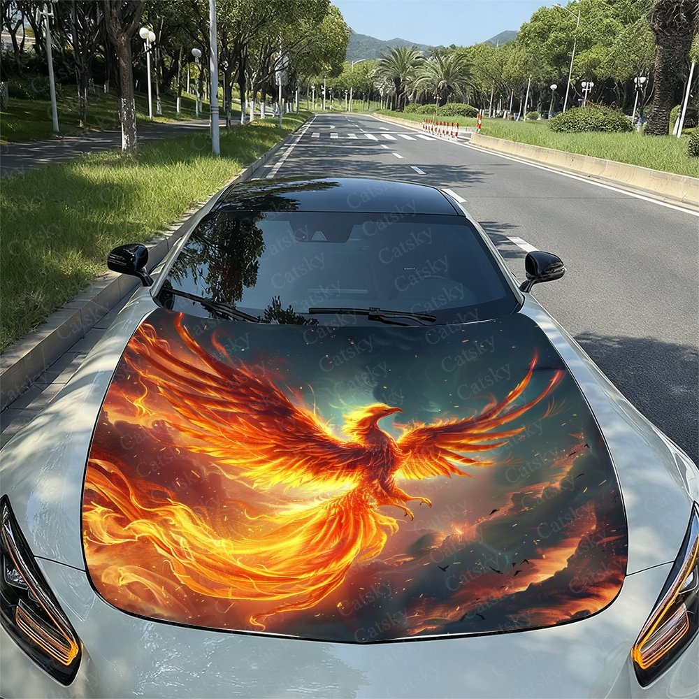 Flame Phoenix Car Hood Sticker - Car Accessories Phoenix reseña y precio