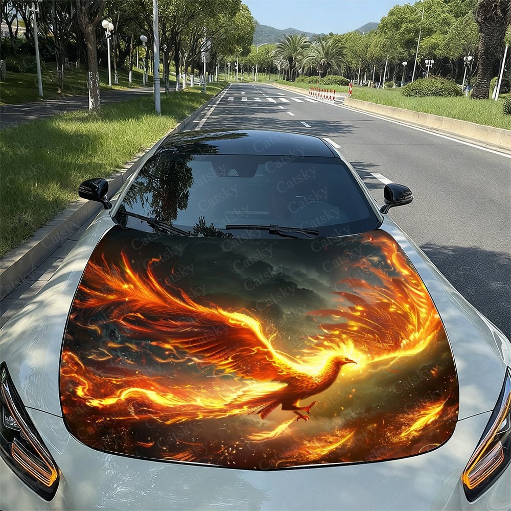 Flame Phoenix Car Hood Sticker - Car Accessories Phoenix reseña y precio