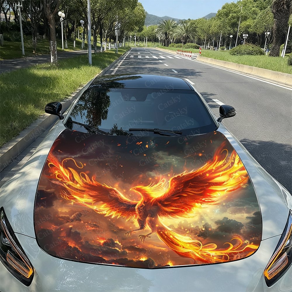 Flame Phoenix Car Hood Sticker - Car Accessories Phoenix reseña y precio