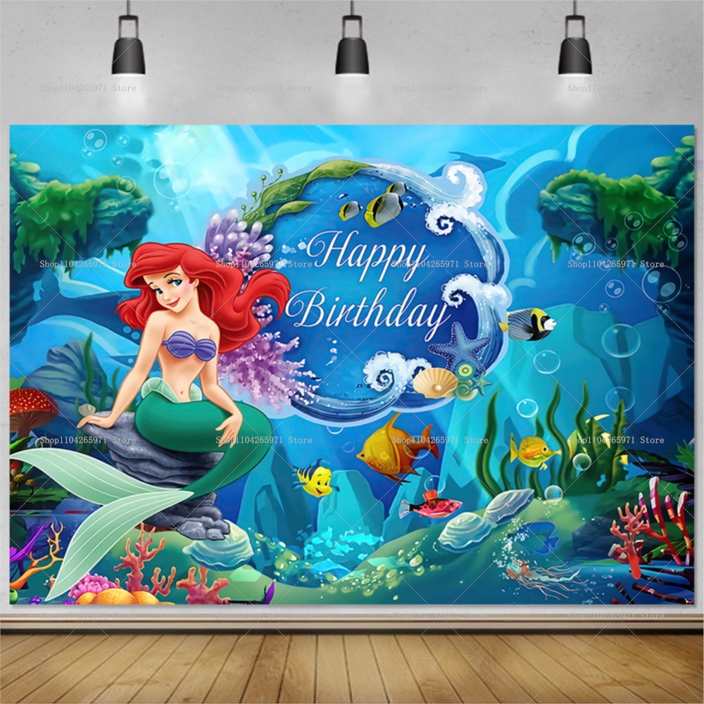 Mermaid Princess Ariel Backdro - Car Accessories Banner reseña y precio